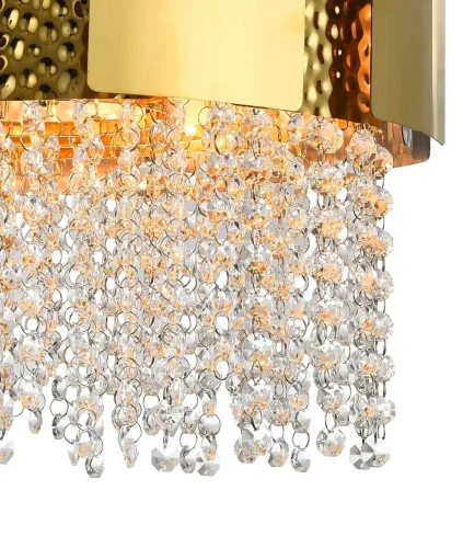 Люстра подвесная EMPIRE 76014/5C GOLD Natali Kovaltseva прозрачная золотая на 5 ламп, основание золотое в стиле классический  фото 2